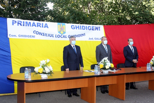 Ceremonia de învestire a primarului și a consilierilor locali, comuna Ghidigeni, județul Galați