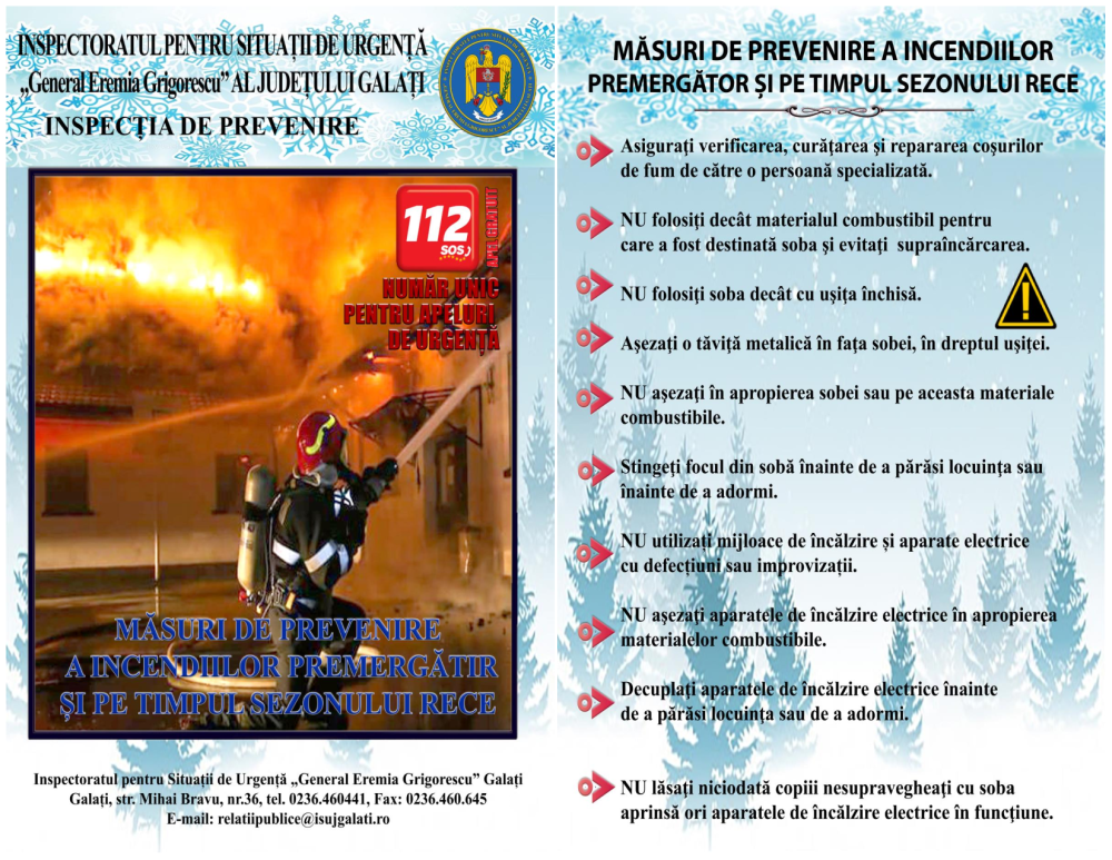 Măsuri de prevenire a incendiilor 