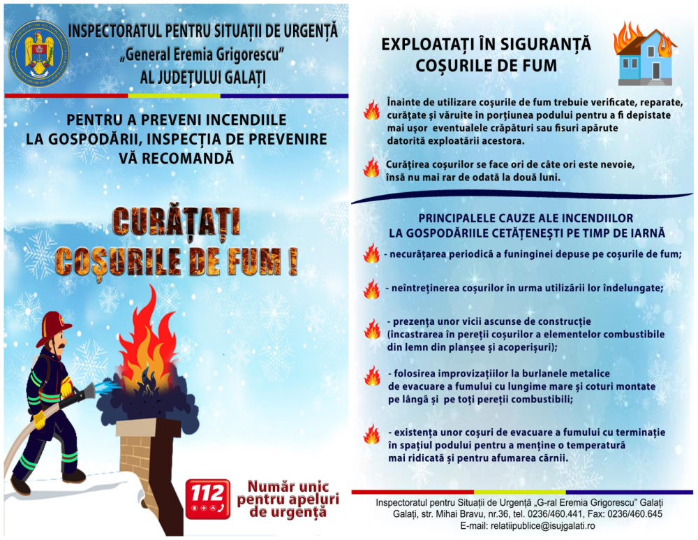 Curățați coșurile de fum!