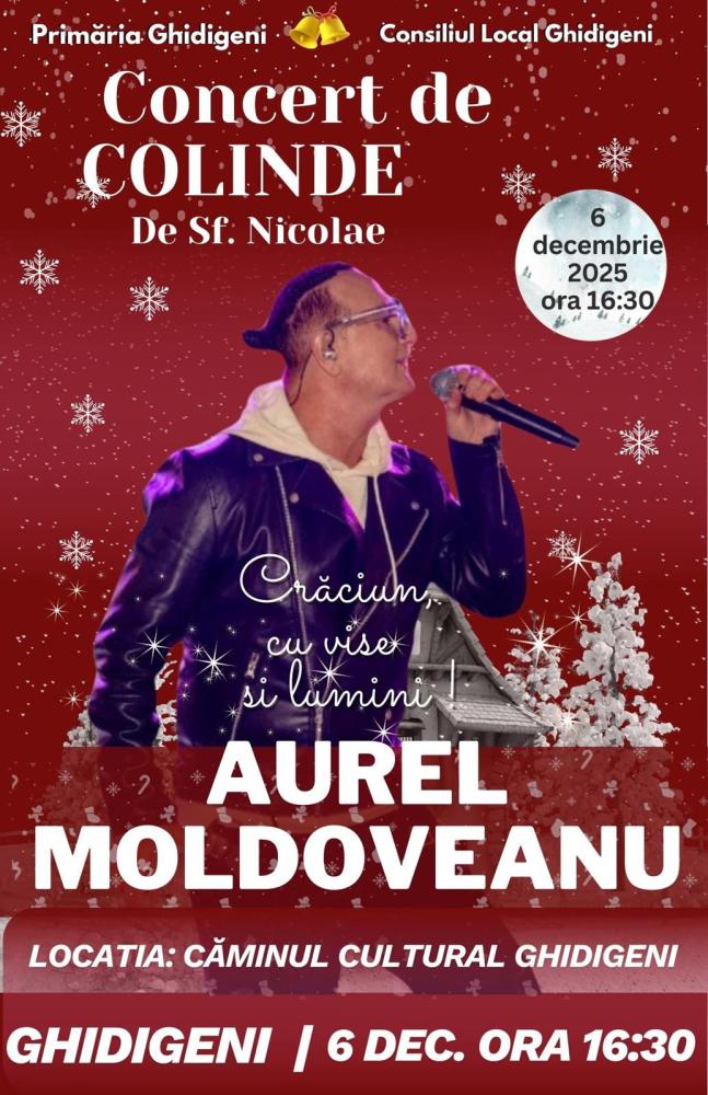 Concert de Sf. Nicolae la Căminul Cultural Ghidigeni, 6 decembrie, ora 16.30