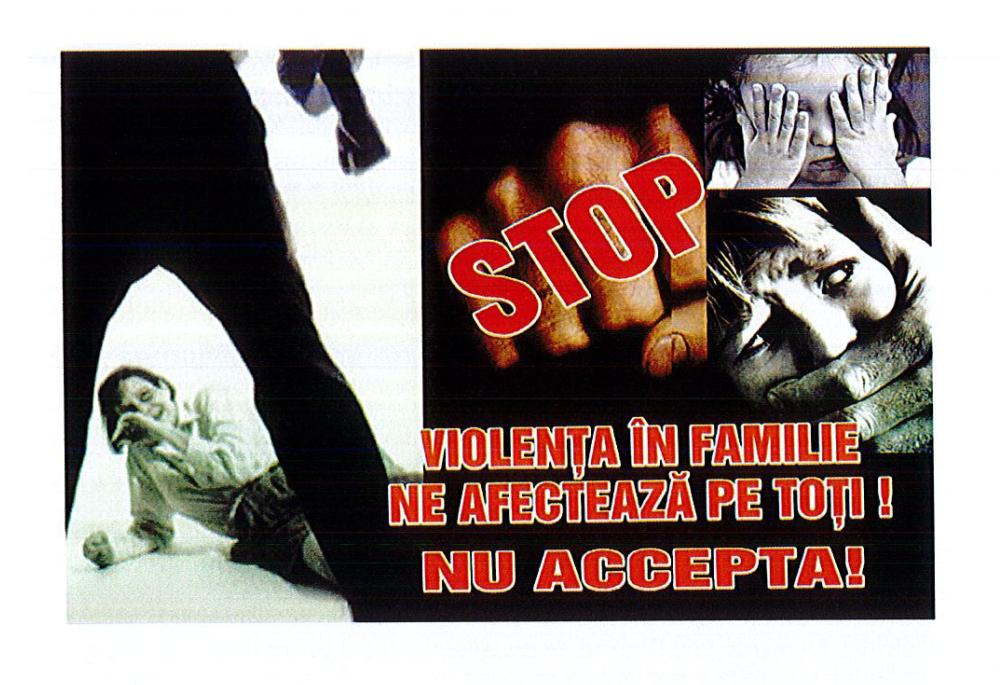 Violența în familie ne afectează pe toți! Nu accepta!