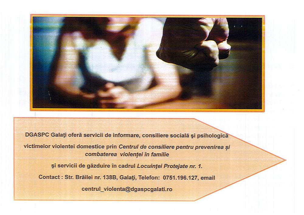 Stop violenței domestice!