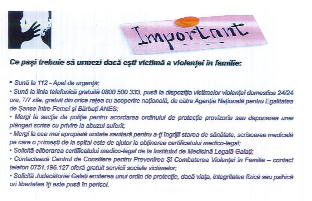 Stop violenței domestice!
