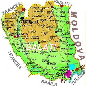 Așezare geografică comuna Ghidigeni, județul Galați